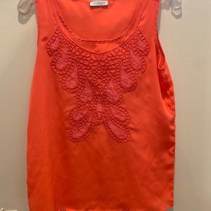 Francesca’s Coral Embellished Top